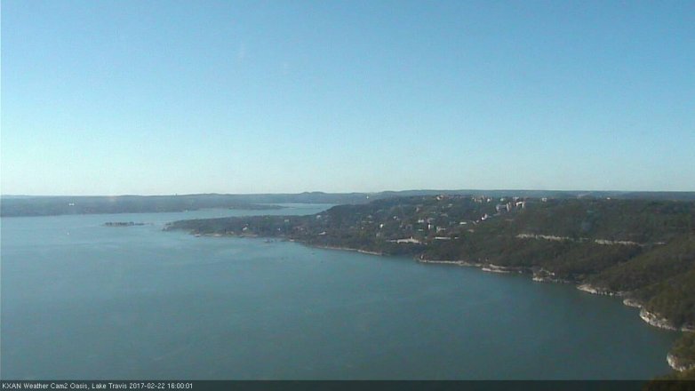 Lake Travis webcam, February 22, 2017 3:25 PM CT