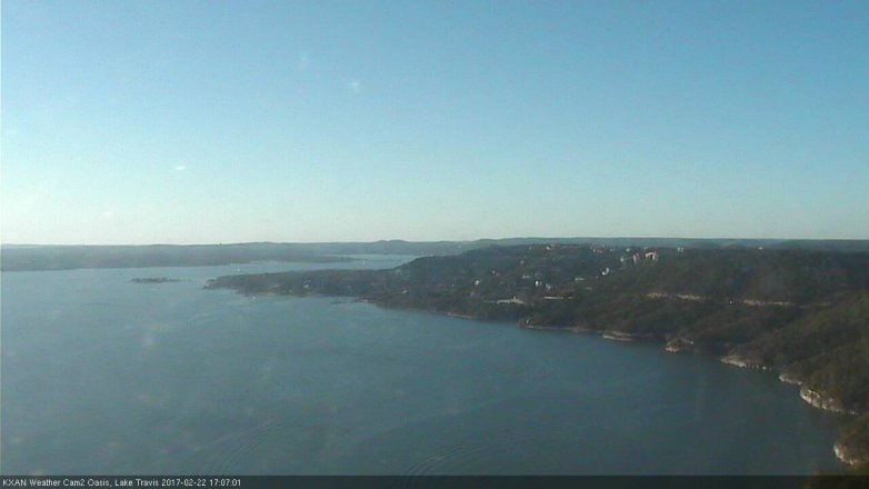 Lake Travis webcam, February 22, 2017 4:10 PM CT