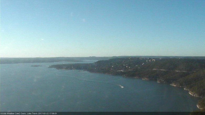 Lake Travis webcam, February 22, 2017 4:20 PM CT