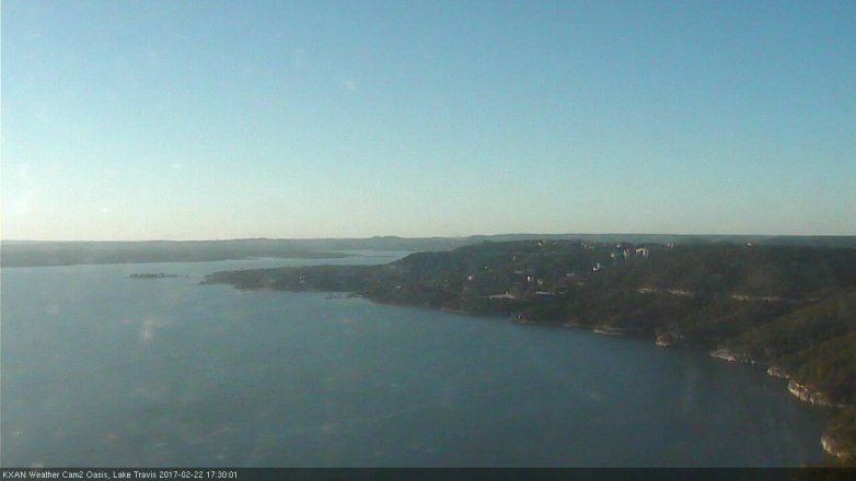 Lake Travis webcam, February 22, 2017 4:35 PM CT