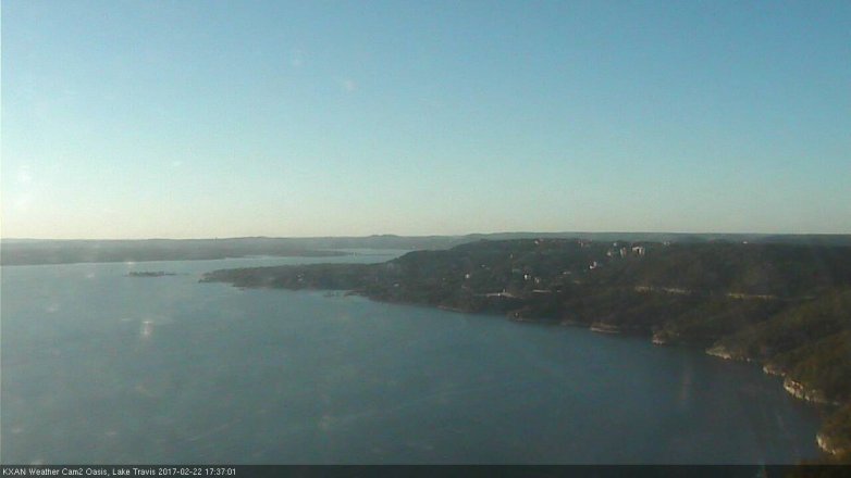Lake Travis webcam, February 22, 2017 4:40 PM CT