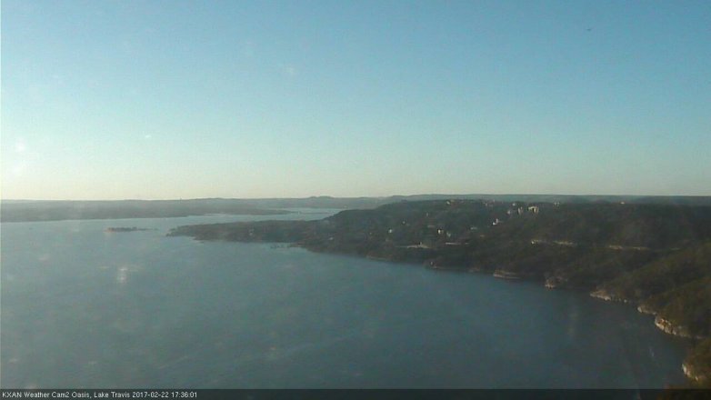 Lake Travis webcam, February 22, 2017 5:05 PM CT