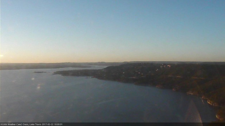 Lake Travis webcam, February 22, 2017 5:15 PM CT