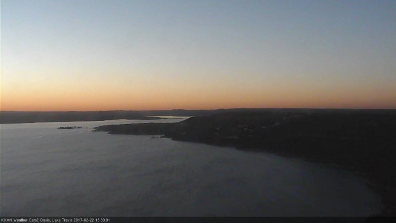 Lake Travis webcam, February 22, 2017 5:45 PM CT