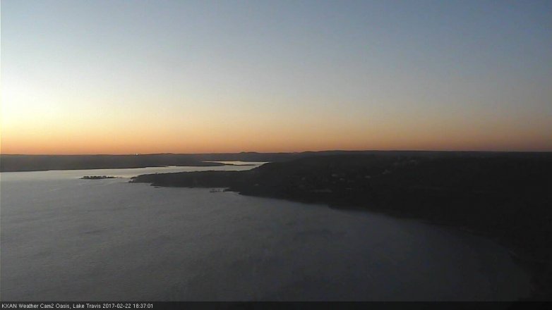 Lake Travis webcam, February 22, 2017 5:55 PM CT