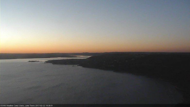 Lake Travis webcam, February 22, 2017 6:05 PM CT