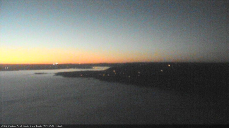 Lake Travis webcam, February 22, 2017 6:15 PM CT