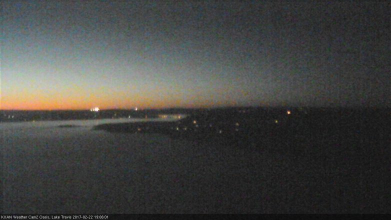 Lake Travis webcam, February 22, 2017 6:30 PM CT