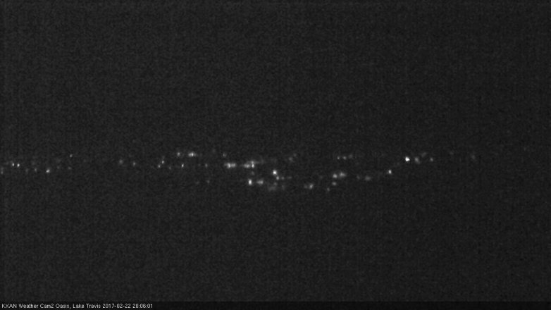 Lake Travis webcam, February 22, 2017 7:30 PM CT