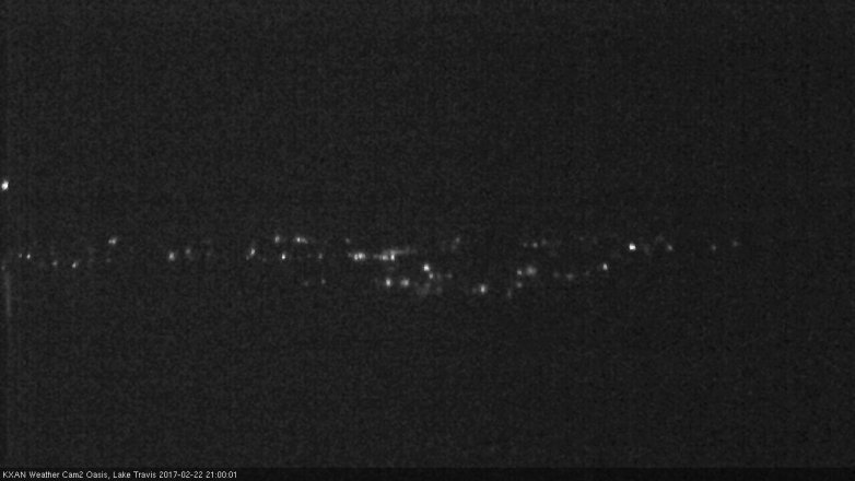 Lake Travis webcam, February 22, 2017 8:25 PM CT