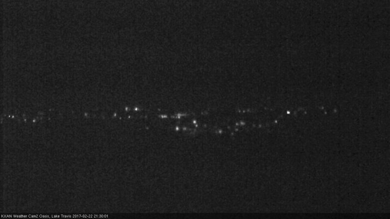 Lake Travis webcam, February 22, 2017 8:45 PM CT