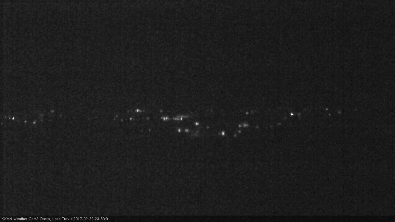 Lake Travis webcam, February 22, 2017 10:40 PM CT