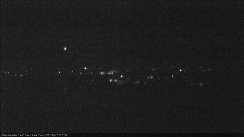 Lake Travis webcam, February 22, 2017 10:50 PM CT