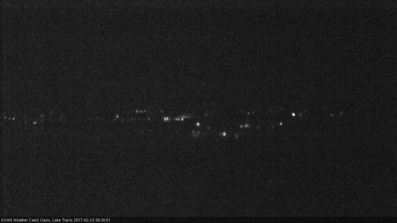 Lake Travis webcam, February 22, 2017 11:50 PM CT