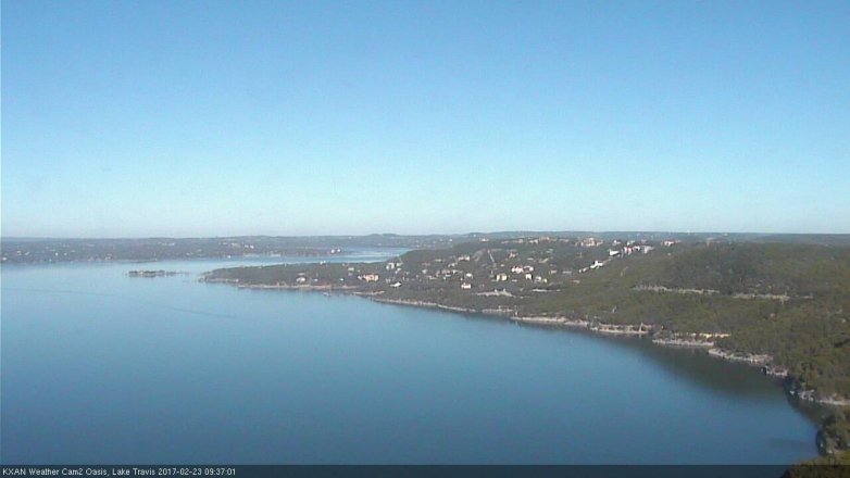 Lake Travis webcam, February 23, 2017 9:00 AM CT