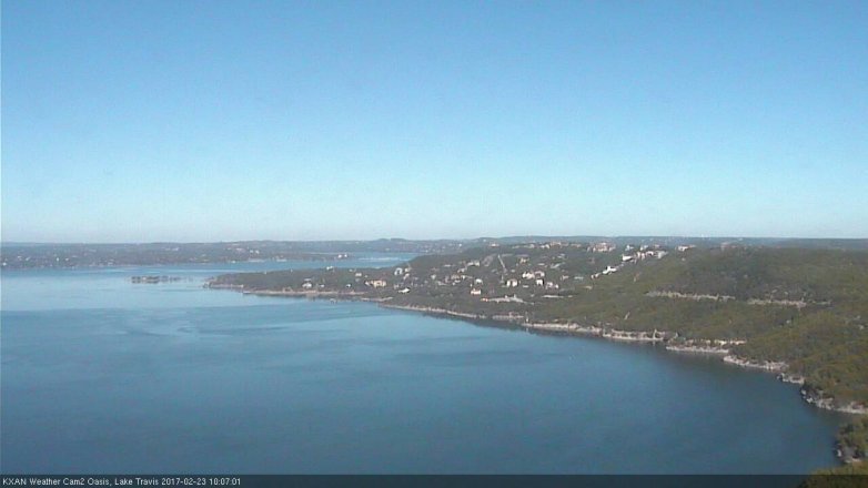 Lake Travis webcam, February 23, 2017 9:20 AM CT