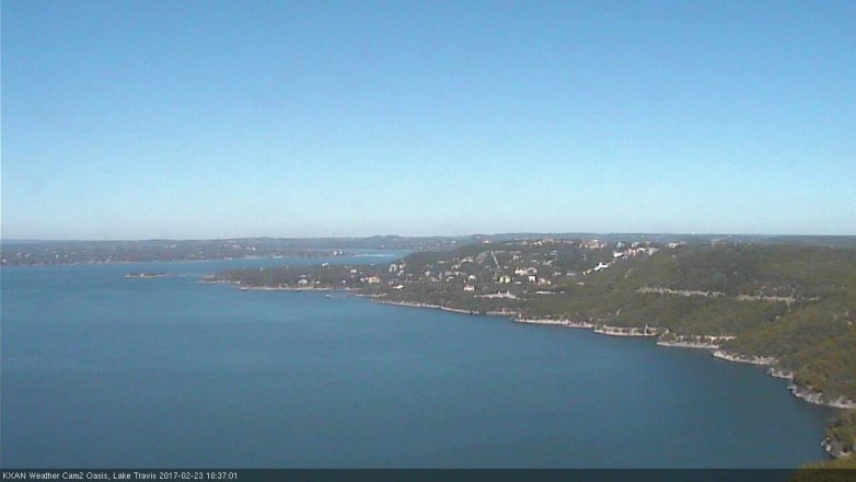 Lake Travis webcam, February 23, 2017 9:45 AM CT