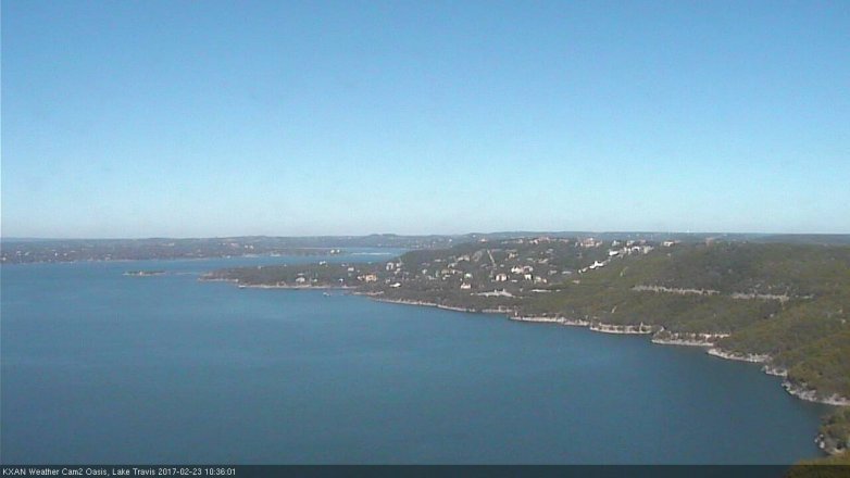 Lake Travis webcam, February 23, 2017 10:00 AM CT