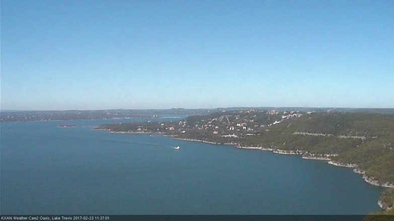 Lake Travis webcam, February 23, 2017 10:40 AM CT