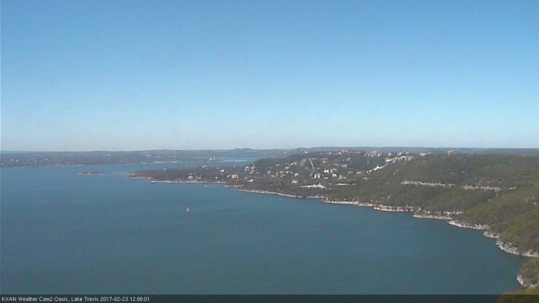 Lake Travis webcam, February 23, 2017 11:15 AM CT