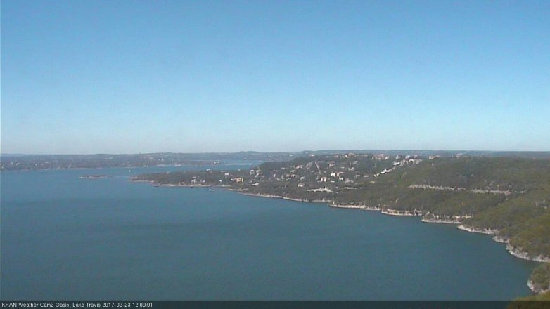 Lake Travis webcam, February 23, 2017 11:30 AM CT
