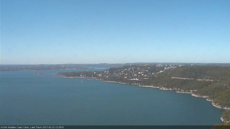 Lake Travis webcam, February 23, 2017 11:45 AM CT