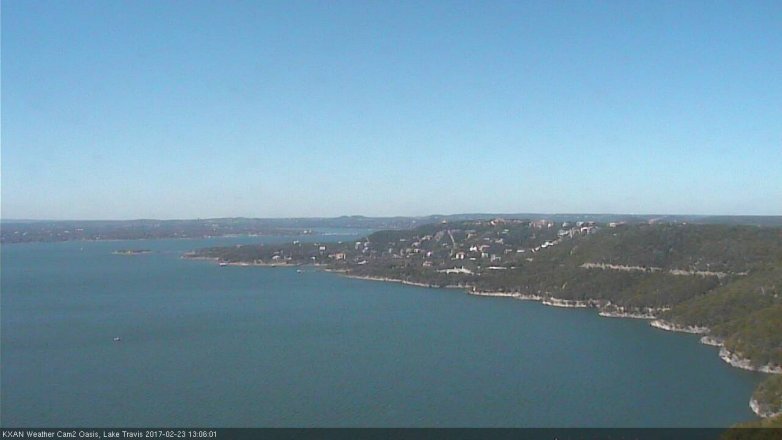 Lake Travis webcam, February 23, 2017 12:15 PM CT