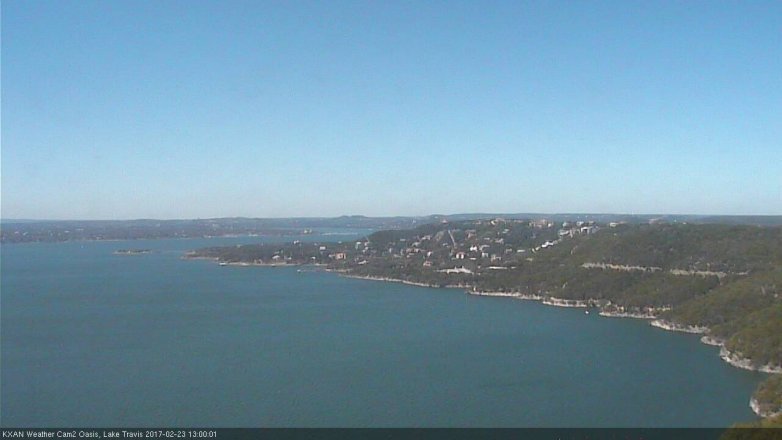 Lake Travis webcam, February 23, 2017 12:20 PM CT