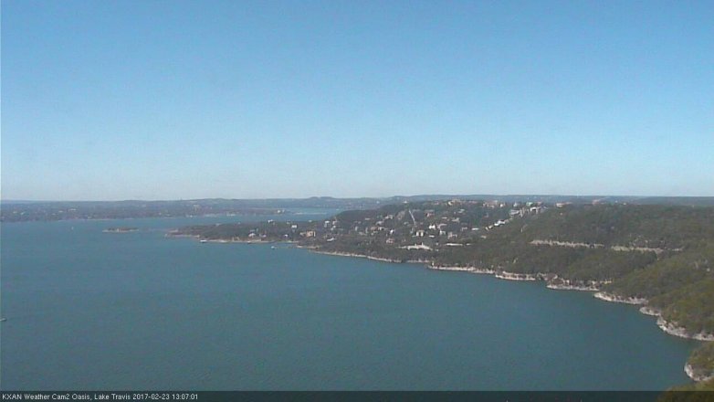 Lake Travis webcam, February 23, 2017 12:30 PM CT