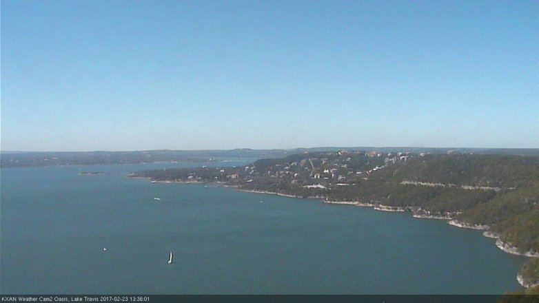 Lake Travis webcam, February 23, 2017 12:40 PM CT