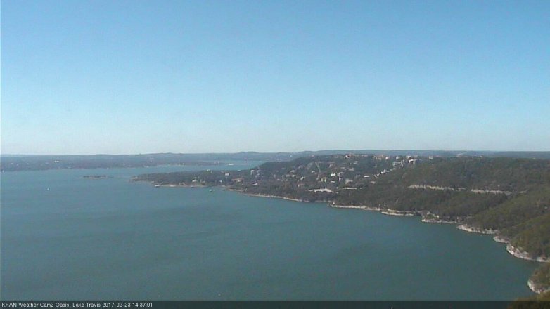 Lake Travis webcam, February 23, 2017 1:55 PM CT