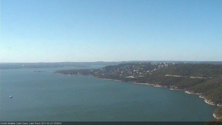Lake Travis webcam, February 23, 2017 2:15 PM CT