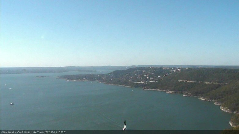 Lake Travis webcam, February 23, 2017 2:40 PM CT