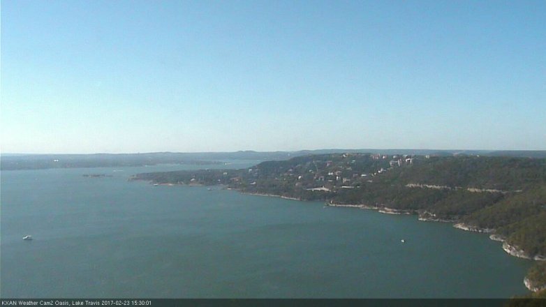 Lake Travis webcam, February 23, 2017 2:45 PM CT