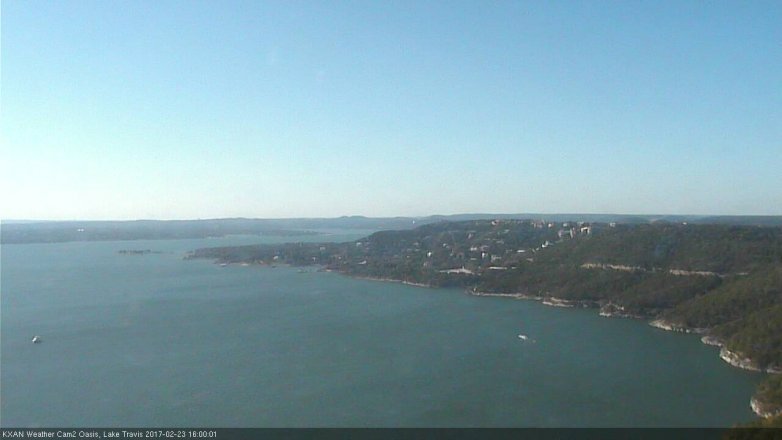 Lake Travis webcam, February 23, 2017 3:20 PM CT
