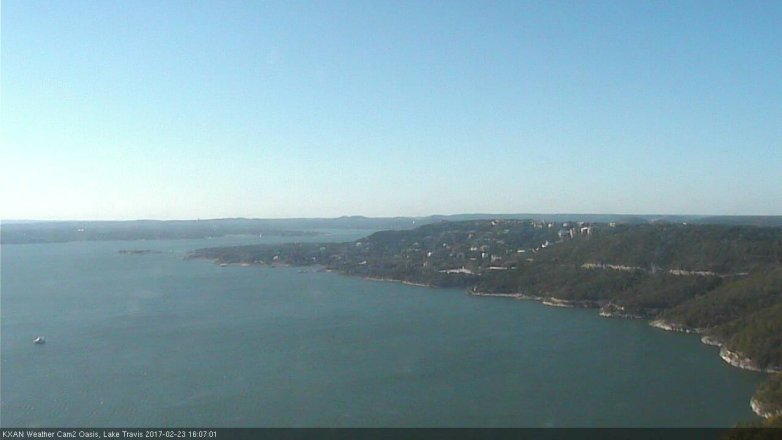 Lake Travis webcam, February 23, 2017 3:25 PM CT