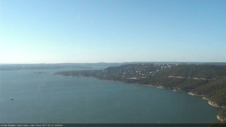 Lake Travis webcam, February 23, 2017 3:35 PM CT