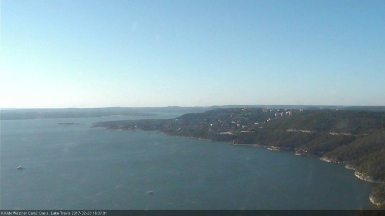Lake Travis webcam, February 23, 2017 3:45 PM CT