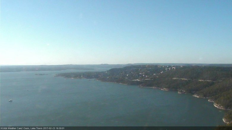 Lake Travis webcam, February 23, 2017 3:55 PM CT