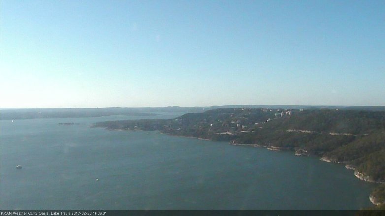 Lake Travis webcam, February 23, 2017 4:00 PM CT