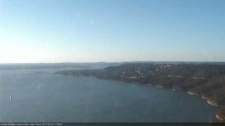 Lake Travis webcam, February 23, 2017 4:05 PM CT