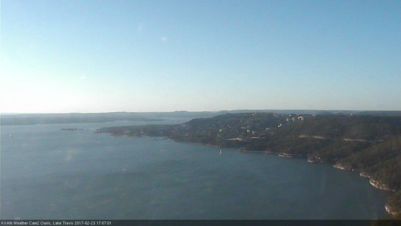 Lake Travis webcam, February 23, 2017 4:35 PM CT