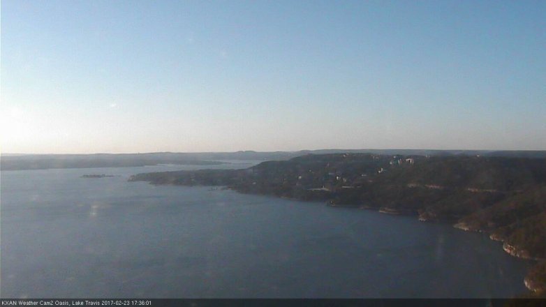 Lake Travis webcam, February 23, 2017 4:50 PM CT