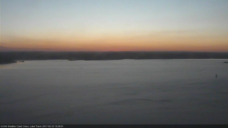 Lake Travis webcam, February 23, 2017 6:00 PM CT