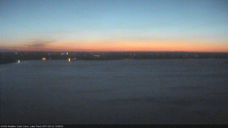 Lake Travis webcam, February 23, 2017 6:25 PM CT