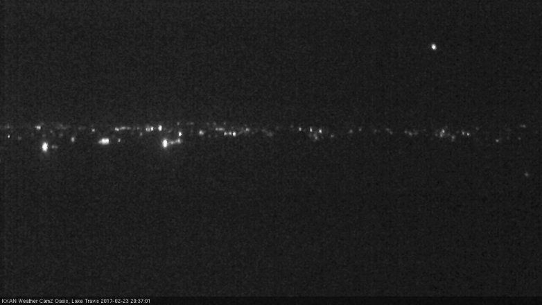 Lake Travis webcam, February 23, 2017 8:00 PM CT