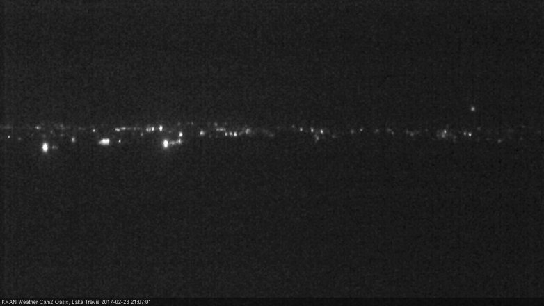 Lake Travis webcam, February 23, 2017 8:30 PM CT
