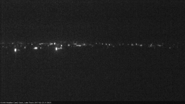 Lake Travis webcam, February 23, 2017 9:00 PM CT