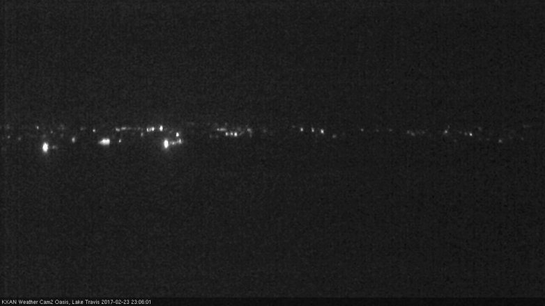 Lake Travis webcam, February 23, 2017 10:15 PM CT