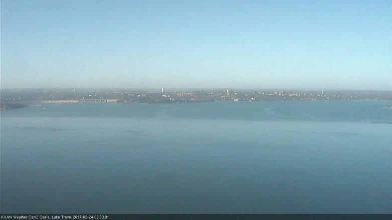 Lake Travis webcam, February 24, 2017 9:00 AM CT